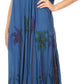 Sakkas Watercolor Palm Tree Tank Caftan Dress
