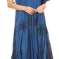 Sakkas Watercolor Palm Tree Tank Caftan Dress