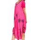 Sakkas Watercolor Palm Tree Tank Caftan Dress
