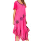 Sakkas Watercolor Palm Tree Tank Caftan Dress