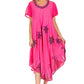 Sakkas Watercolor Palm Tree Tank Caftan Dress