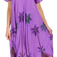 Sakkas Watercolor Palm Tree Tank Caftan Dress