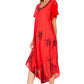 Sakkas Watercolor Palm Tree Tank Caftan Dress