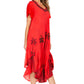 Sakkas Watercolor Palm Tree Tank Caftan Dress
