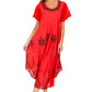 Sakkas Watercolor Palm Tree Tank Caftan Dress