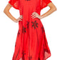 Sakkas Watercolor Palm Tree Tank Caftan Dress