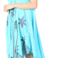Sakkas Watercolor Palm Tree Tank Caftan Dress