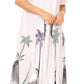 Sakkas Watercolor Palm Tree Tank Caftan Dress