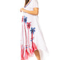 Sakkas Watercolor Palm Tree Tank Caftan Dress