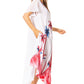 Sakkas Watercolor Palm Tree Tank Caftan Dress