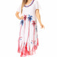 Sakkas Watercolor Palm Tree Tank Caftan Dress