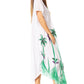 Sakkas Watercolor Palm Tree Tank Caftan Dress
