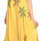 Sakkas Watercolor Palm Tree Tank Caftan Dress