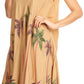 Sakkas Watercolor Palm Tree Tank Caftan Short Dress