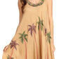 Sakkas Watercolor Palm Tree Tank Caftan Short Dress