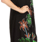 Sakkas Watercolor Palm Tree Tank Caftan Short Dress