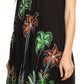 Sakkas Watercolor Palm Tree Tank Caftan Short Dress