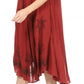 Sakkas Watercolor Palm Tree Tank Caftan Short Dress