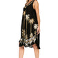 Sakkas Watercolor Palm Tree Tank Caftan Short Dress