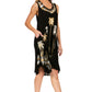Sakkas Watercolor Palm Tree Tank Caftan Short Dress