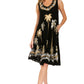 Sakkas Watercolor Palm Tree Tank Caftan Short Dress