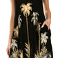 Sakkas Watercolor Palm Tree Tank Caftan Short Dress