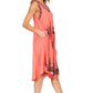 Sakkas Watercolor Palm Tree Tank Caftan Short Dress