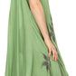 Sakkas Watercolor Palm Tree Tank Caftan Short Dress