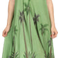 Sakkas Watercolor Palm Tree Tank Caftan Short Dress