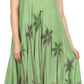 Sakkas Watercolor Palm Tree Tank Caftan Short Dress