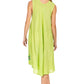 Sakkas Watercolor Palm Tree Tank Caftan Short Dress