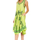 Sakkas Watercolor Palm Tree Tank Caftan Short Dress