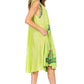 Sakkas Watercolor Palm Tree Tank Caftan Short Dress