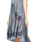 Sakkas Watercolor Palm Tree Tank Caftan Short Dress