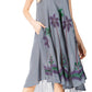 Sakkas Watercolor Palm Tree Tank Caftan Short Dress