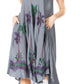 Sakkas Watercolor Palm Tree Tank Caftan Short Dress