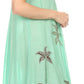 Sakkas Watercolor Palm Tree Tank Caftan Short Dress