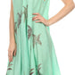 Sakkas Watercolor Palm Tree Tank Caftan Short Dress