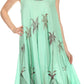 Sakkas Watercolor Palm Tree Tank Caftan Short Dress