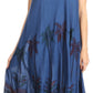 Sakkas Watercolor Palm Tree Tank Caftan Short Dress