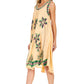 Sakkas Watercolor Palm Tree Tank Caftan Short Dress