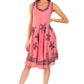 Sakkas Watercolor Palm Tree Tank Caftan Short Dress