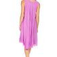 Sakkas Watercolor Palm Tree Tank Caftan Short Dress