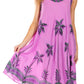 Sakkas Watercolor Palm Tree Tank Caftan Short Dress