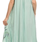 Sakkas Watercolor Palm Tree Tank Caftan Short Dress