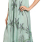 Sakkas Watercolor Palm Tree Tank Caftan Short Dress