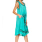 Sakkas Watercolor Palm Tree Tank Caftan Short Dress