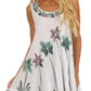 Sakkas Watercolor Palm Tree Tank Caftan Short Dress