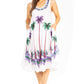 Sakkas Watercolor Palm Tree Tank Caftan Short Dress