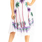 Sakkas Watercolor Palm Tree Tank Caftan Short Dress